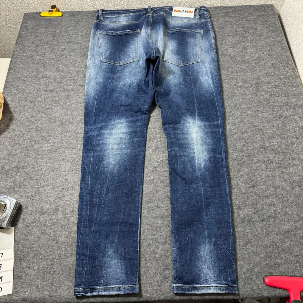 Dsquared2 Skater 6002 Distressed Slim Fit Jeans Blue Denim Mens IT 54 (36x30)